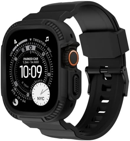 OROBAY Band with Case for Apple Watch Ultra 49mm, Black