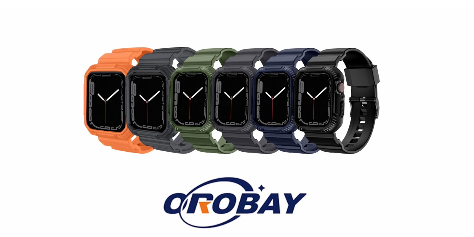 OROBAY Apple Watch bands with case in five colours