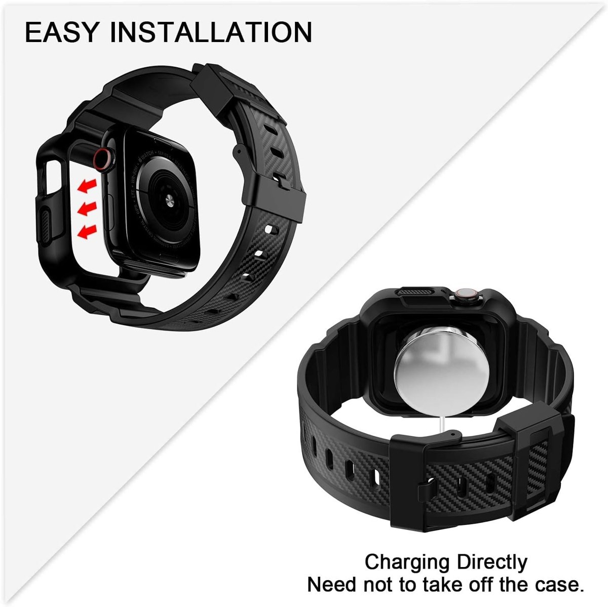 OROBAY Band with Case for Apple Watch 45mm 44mm 42mm, 2-Pack photo 4