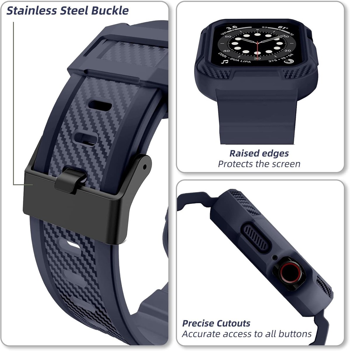 OROBAY Band with Case for Apple Watch 45mm 44mm 42mm, 2-Pack photo 5