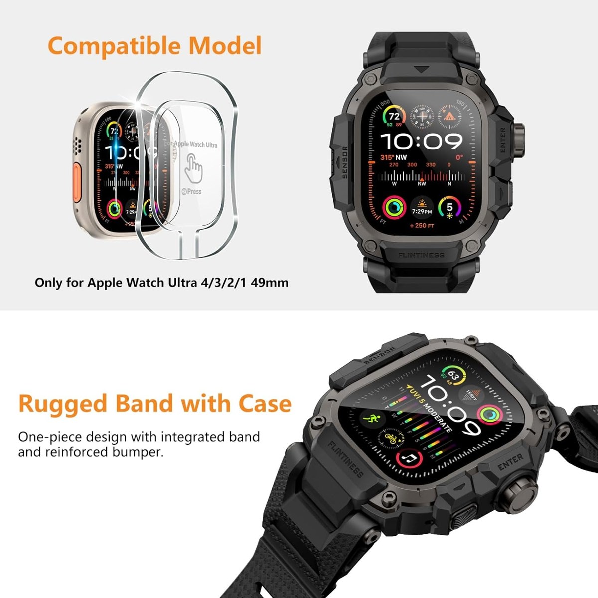 OROBAY Band with Case for Apple Watch Ultra 49mm, 2-Pack photo 2